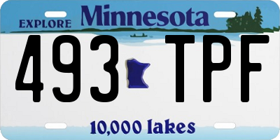 MN license plate 493TPF