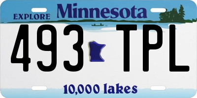 MN license plate 493TPL