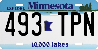 MN license plate 493TPN