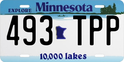 MN license plate 493TPP
