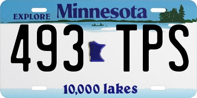 MN license plate 493TPS