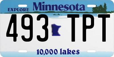 MN license plate 493TPT