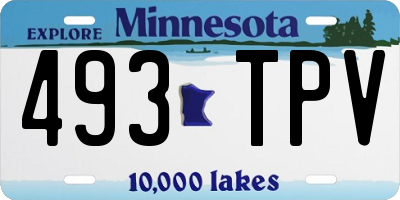 MN license plate 493TPV