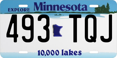 MN license plate 493TQJ