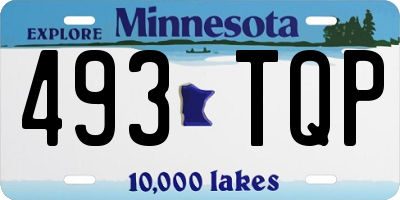 MN license plate 493TQP