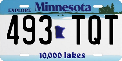 MN license plate 493TQT