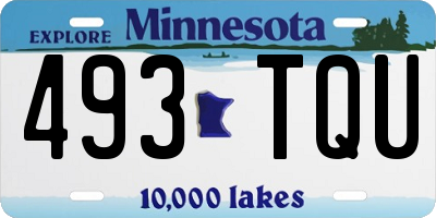 MN license plate 493TQU