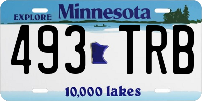 MN license plate 493TRB