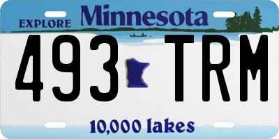 MN license plate 493TRM