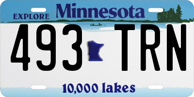MN license plate 493TRN