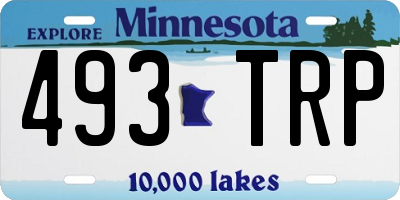 MN license plate 493TRP