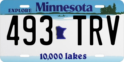 MN license plate 493TRV