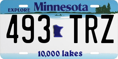 MN license plate 493TRZ