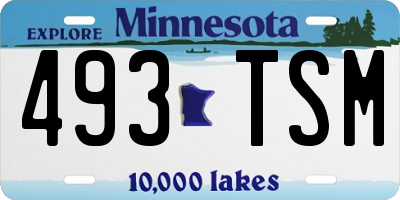 MN license plate 493TSM