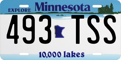 MN license plate 493TSS