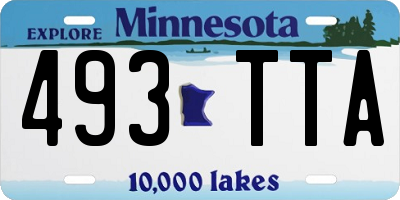MN license plate 493TTA