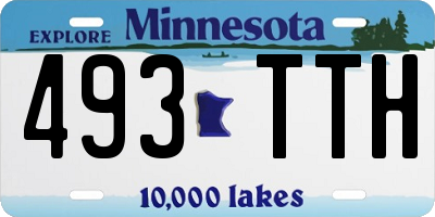 MN license plate 493TTH