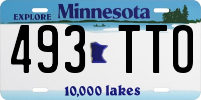 MN license plate 493TTO