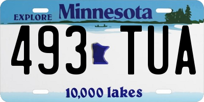 MN license plate 493TUA