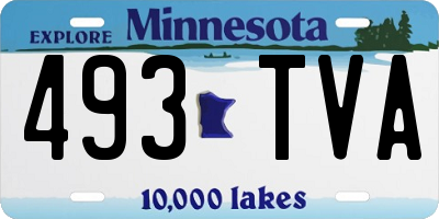 MN license plate 493TVA