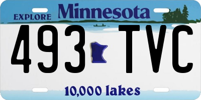 MN license plate 493TVC