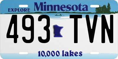 MN license plate 493TVN