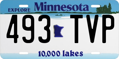 MN license plate 493TVP
