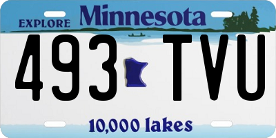 MN license plate 493TVU