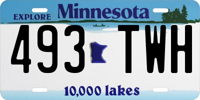 MN license plate 493TWH