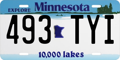 MN license plate 493TYI