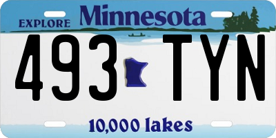 MN license plate 493TYN