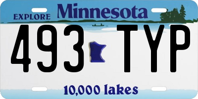 MN license plate 493TYP