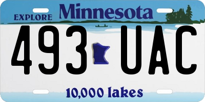 MN license plate 493UAC
