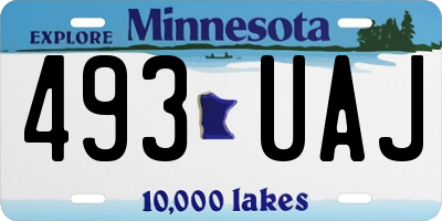 MN license plate 493UAJ