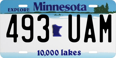 MN license plate 493UAM
