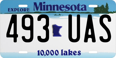 MN license plate 493UAS