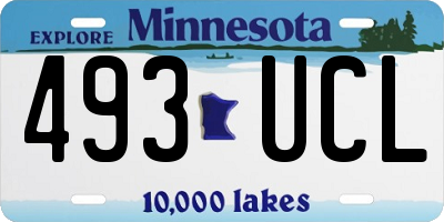 MN license plate 493UCL