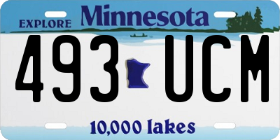 MN license plate 493UCM