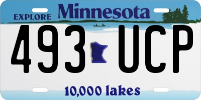 MN license plate 493UCP
