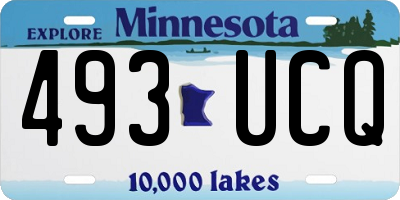 MN license plate 493UCQ