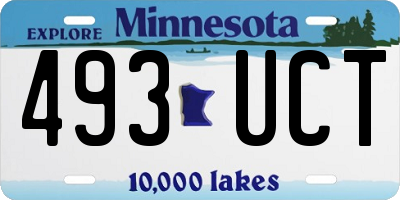 MN license plate 493UCT