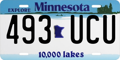 MN license plate 493UCU