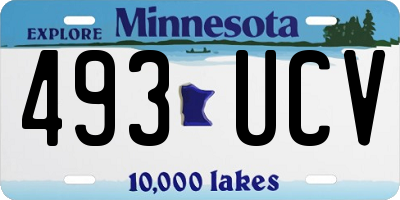 MN license plate 493UCV