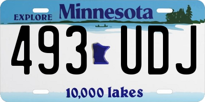 MN license plate 493UDJ