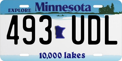 MN license plate 493UDL