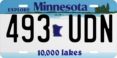 MN license plate 493UDN