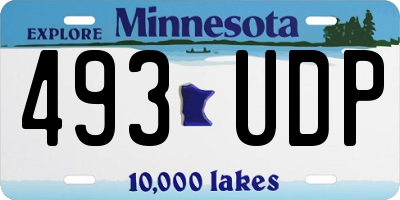 MN license plate 493UDP