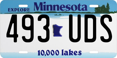 MN license plate 493UDS