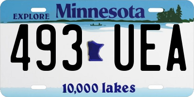 MN license plate 493UEA