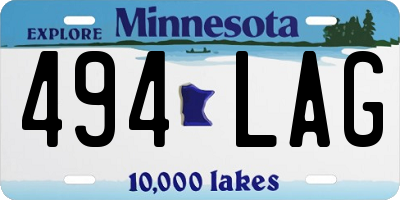 MN license plate 494LAG